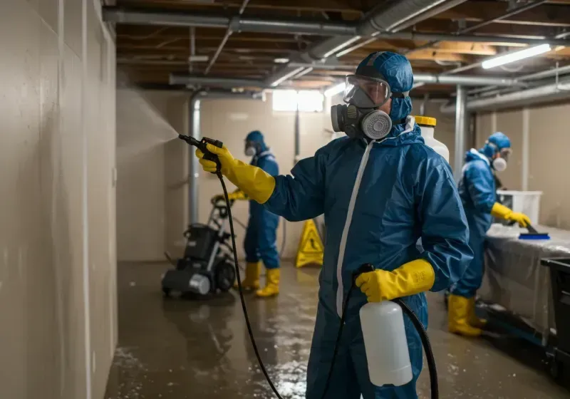 Basement Sanitization and Antimicrobial Treatment process in Haymarket, VA